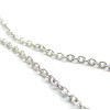 Chaine maille forçat  3x2.2x0.6mm, Acier Inoxydable 304, finition Argenté