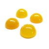 Cabochons, demi perle 10mm, Jade Teinté Jaune Orangé