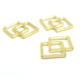 Pendentifs, connecteurs double losange 16mm, en Acier Inoxydable 304 Doré, Fabrication de bijoux