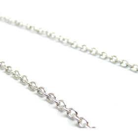 Chaine maille forçat 2x1.5x0.4mm, Acier Inoxydable 304, finition Argenté