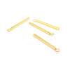 Pendentifs breloques Tige 23mm, Acier Inoxydable 304, finition Doré à l'or fin 24K
