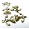 Pendentifs Téléphones 12mm métal finition  Bronze