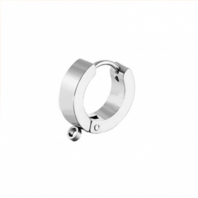 Supports Dormeuses Créoles avec Anneau 15 mm – Acier Inox 316 Argenté
