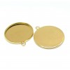 Supports de Pendentif 18mm Acier Inoxydable 304 finition Doré Placage Ionique