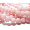 Perles jade teintée couleur rose 4mm