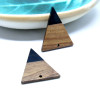 Pendentif Triangle en Bois et résine Noir 37.5mm