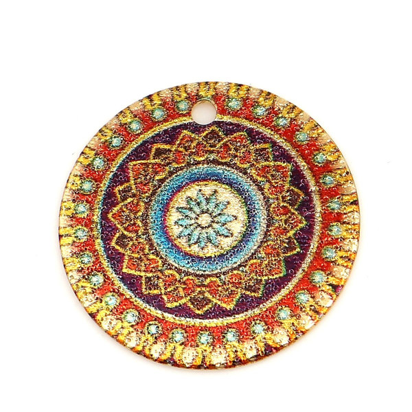 Pendentifs, breloques, stardust Ronde 20mm Géométrique, métal Doré