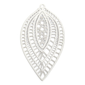 Pendentifs, Estampes Marquise 45mm, Acier Inoxydable 304 finition Argenté