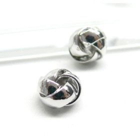 Perles Intercalaires Pelote 9mm – Cuivre Finition Argent Platine