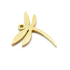 Pendentifs - Libellule 17mm - Acier Inoxydable 304 Coloris Doré