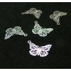 Estampes, Pendentifs Papillons 15mm, métal finition Argenté