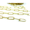 Chaine, maille Rectangle 10 par 4 mm, Acier Inoxydable 304, finition Doré, Placage IONIQUE