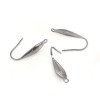 Boucles d'oreille, Crochets Epais 20mm, Acier Inoxydable 316 Chirurgical finition Argent