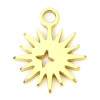 Pendentifs Etoile 8mm, Acier Inoxydable 304 finition Doré