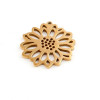Pendentif Fleur 27mm, Acier Inoxydable 304, finition DORE