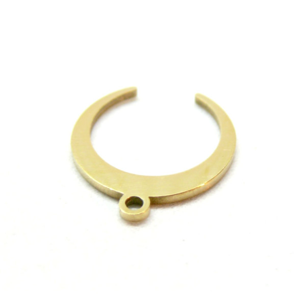 Pendentifs Lune, Croissant, Corne Boho chic 15mm – Acier Inoxydable 316L doré à l'or fin 18K