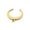 Pendentifs Lune, Croissant, Corne Boho chic 15mm – Acier Inoxydable 316L doré à l'or fin 18K