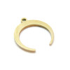Pendentifs Lune, Croissant, Corne Boho chic 15mm – Acier Inoxydable 316L doré à l'or fin 18K