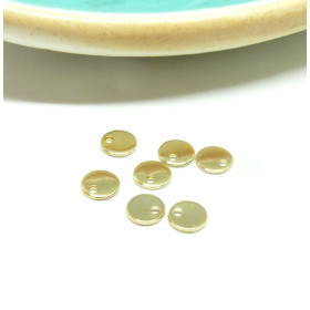 Lot de 5 ou 10 Pendentifs Médaillon 10 mm – Acier Inoxydable 304 Doré – Placage IONIQUE