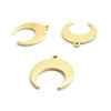 Pendentifs Lune , croissant, Corne 16mm, Acier Inoxydable 304, finition Doré Placage IONIQUE