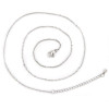 Colliers 55cm maille fine 1.6mm, chaîne d'extension, Acier Inoxydable 304 finition Argent Platine