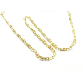 Chaine maille Marine 4 par 1.5mm en Acier Inoxydable 304 finition Doré Placage IONIQUE