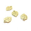 Pendentifs Mini Feuille Monsterra 10mm, Acier Inoxydable 304, finition DORE