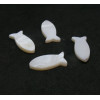 Perles intercalaire, Nacre Blanche, Poisson 17mm, fournitures pour fabrication de bijoux