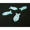 Pendentifs Nacre Bleu, Poisson 20mm, fournitures pour fabrication de bijoux