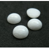 Cabochons, demi perle 10mm, Jade Teinté Blanc Coloris 11