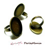 Supports de Bagues Ovale 13 par 18mm, Laiton finition Bronze