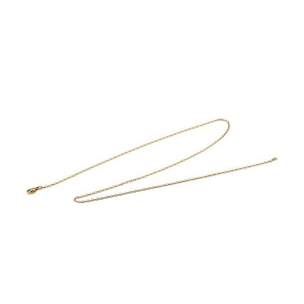 Colliers princesse 45 cm, maille Jaseron 2 mm, Acier Inoxydable 304, finition Doré à l'or fin 18K,  placage IONIQUE