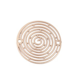 Estampes pendentif connecteur filigrane Spirale 18mm métal couleur Doré
