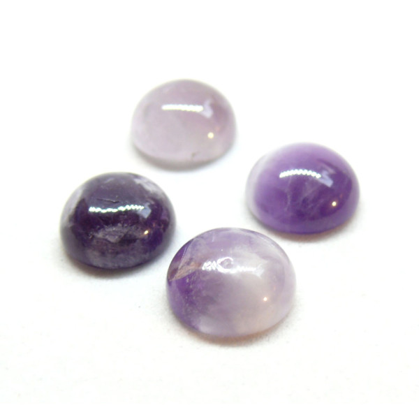 Cabochons, demi perle 12mm Améthyste Coloris 30