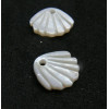 Pendentifs Coquille Saint Jacques 11mm, Nacre blanche