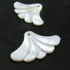 Pendentifs, Nacre Blanche, Eventail 37mm, fournitures pour fabrication de bijoux