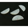 Pendentifs Demi Cercle 30mm en Nacre, fournitures pour fabrication de bijoux