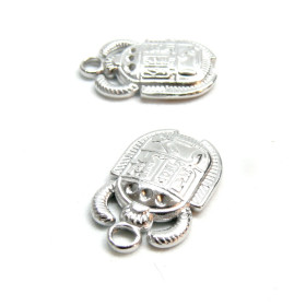 Pendentifs Scarabée Égyptien – Acier Inoxydable 304 Argenté – Placage Ionique