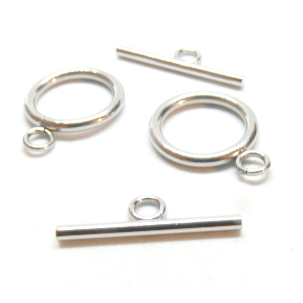 H11F11404PC – Lot de 6 Sets de fermoirs T Toggle 20mm – Acier Inoxydable 304 Argenté
