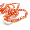 Perles, Cube facettées 2.5mm, en verre Coloris Rose Irirsé FR13
