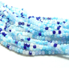 Perles Rondelles 3 par 2.5mm, Verre Facettée