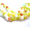 Perles Rondes 8mm, Jade teintée effet givre, Multicolores