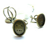 Support Bague Imposante type artisanal 13 par 18mm, laiton finition BRONZE