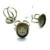 Support Bague Imposante type artisanal 13 par 18mm, laiton finition BRONZE