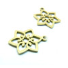 Pendentif Fleur 13mm, Acier Inoxydable 316, finition Doré à l'or fin 18K, Placage IONIQUE