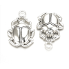 Pendentifs, Scarabée Égyptien 40 mm, métal finition Argent Antique