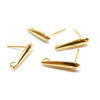 Boucles d’Oreille Puces Gouttes Fines 15mm – Laiton Doré à l'Or Fin 18K
