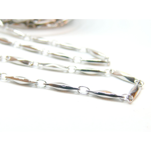Chaine maille fantaisie en acier Inoxydable finition Argenté