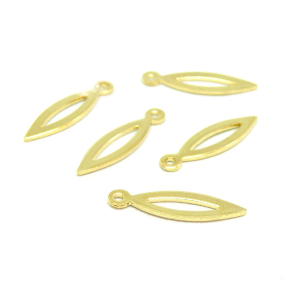 Pendentifs Navette 19.5 mm Acier Inoxydable 201 coloris Doré, Bijoux DIY