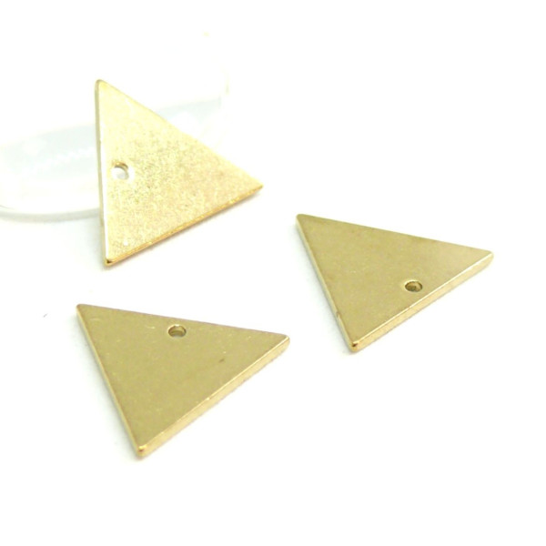 Pendentifs Triangle 14mm – Laiton Doré à l'or fin 18K